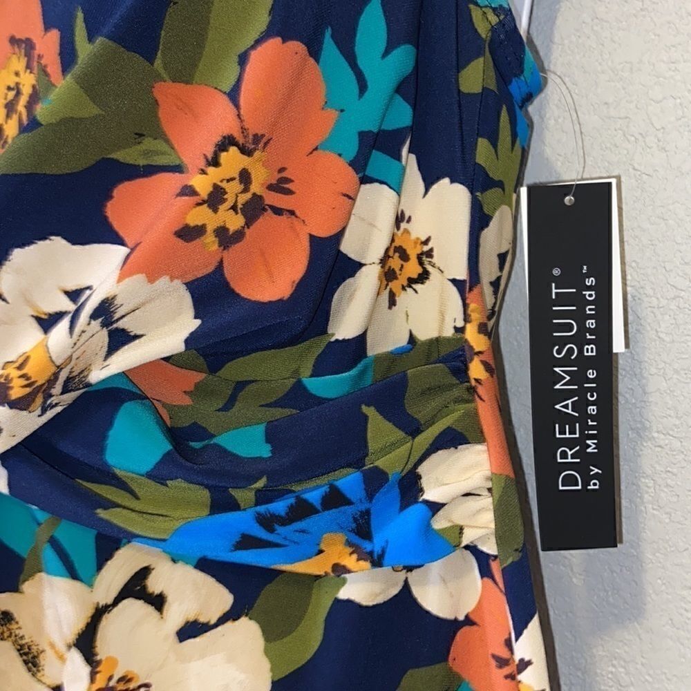 ‎Dreamsuit Bathing Suit Ink Blue Multicolor top size 8 - Picture 5 of 8